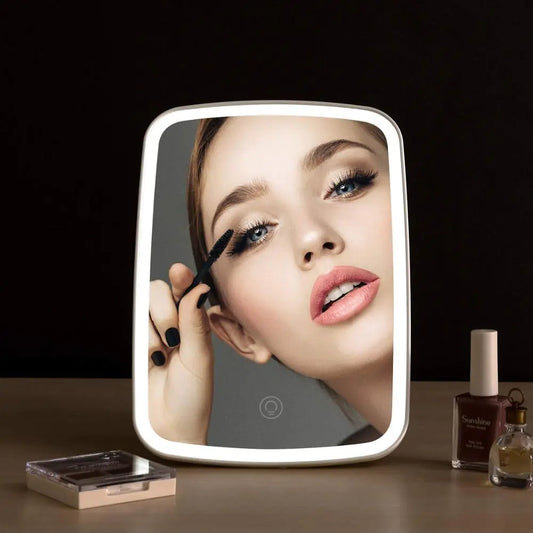 Espejo de maquillaje táctil LED